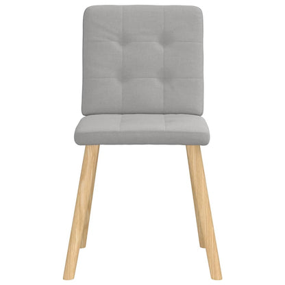 Eetkamerstoelen 4 st stof wolk grijs