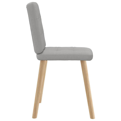Eetkamerstoelen 4 st stof wolk grijs