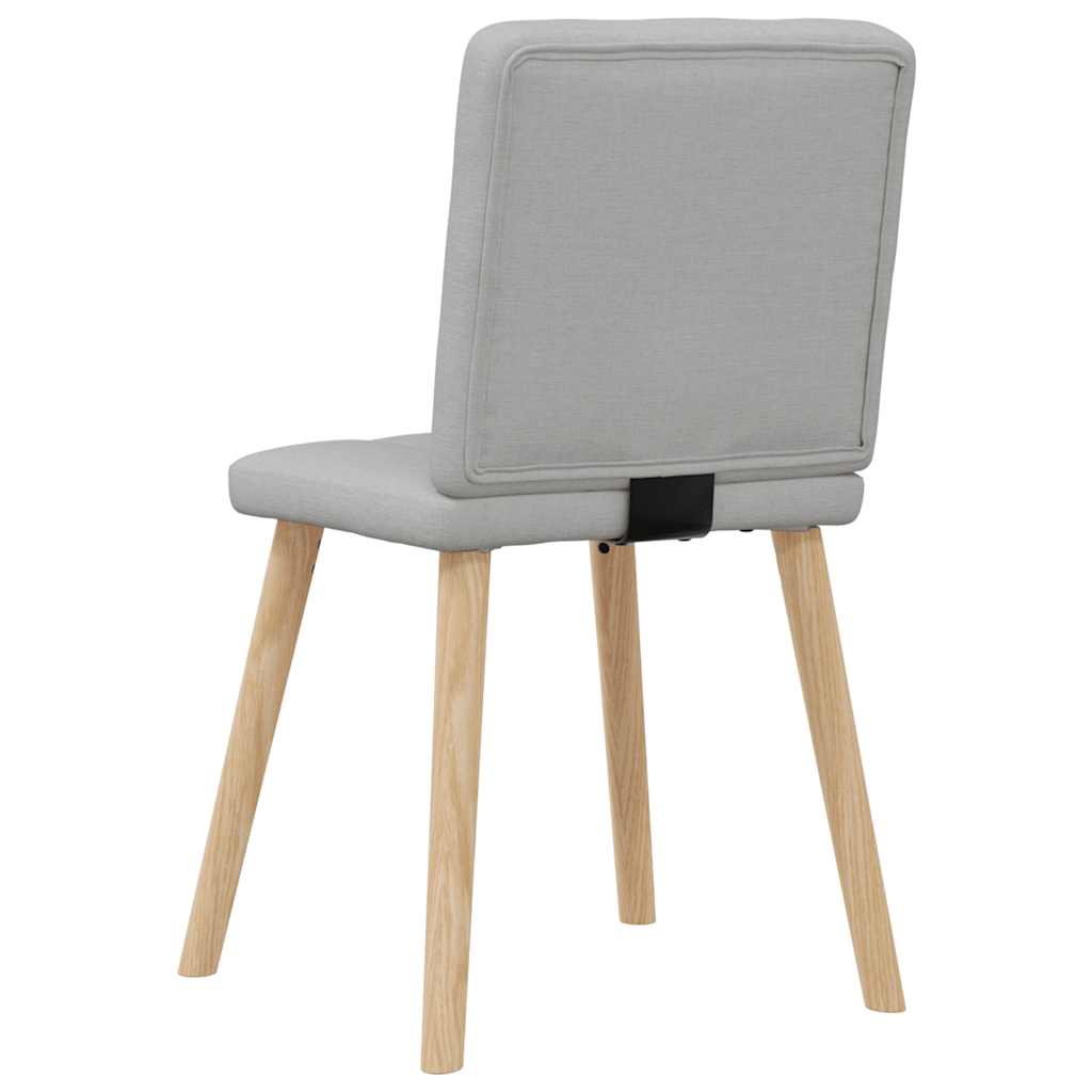 Eetkamerstoelen 4 st stof wolk grijs