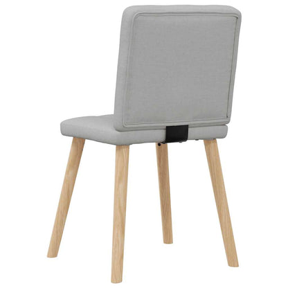 Eetkamerstoelen 4 st stof wolk grijs
