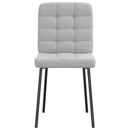 Eetkamerstoelen 4 st fluweel lichtgrijs