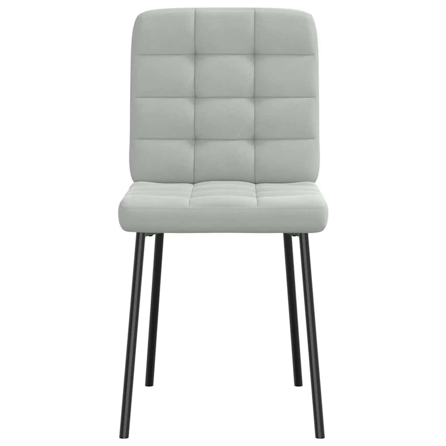 Eetkamerstoelen 4 st fluweel lichtgrijs