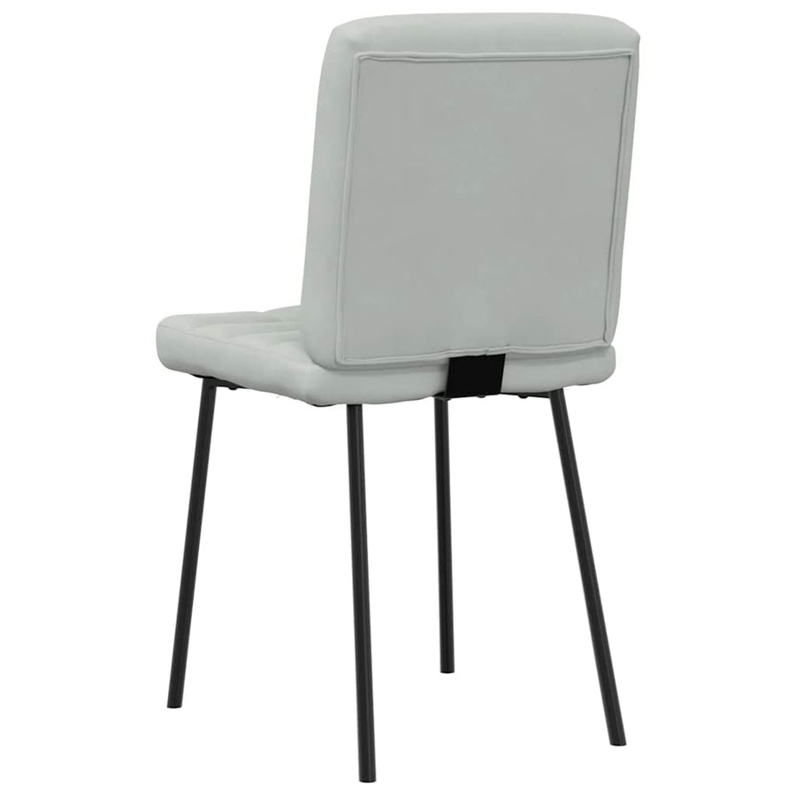 Eetkamerstoelen 4 st fluweel lichtgrijs