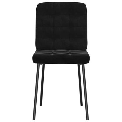 Eetkamerstoelen 4 st fluweel zwart