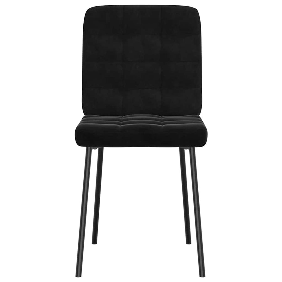 Eetkamerstoelen 4 st fluweel zwart