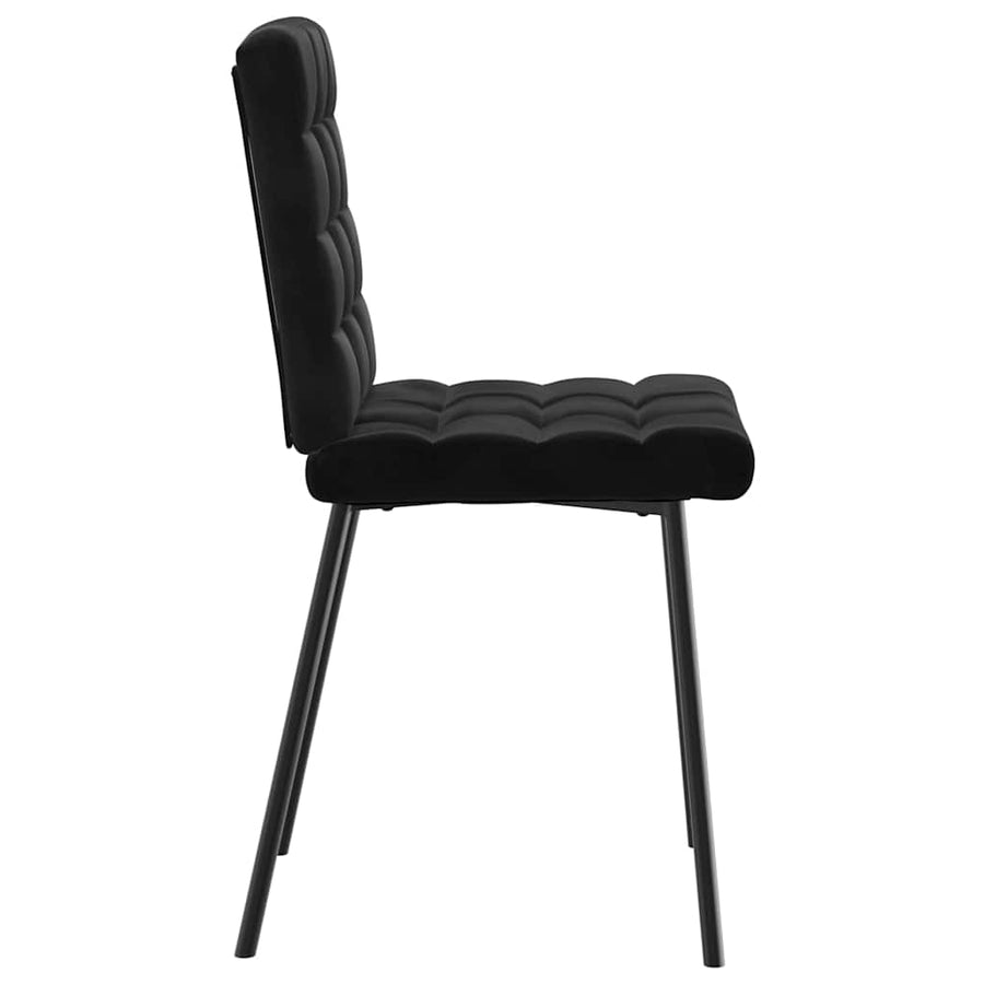 Eetkamerstoelen 4 st fluweel zwart