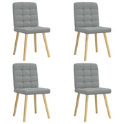 Eetkamerstoelen 4 stuks stof lichtgrijs 45x54x86 cm