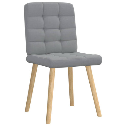 Eetkamerstoelen 4 st stof lichtgrijs