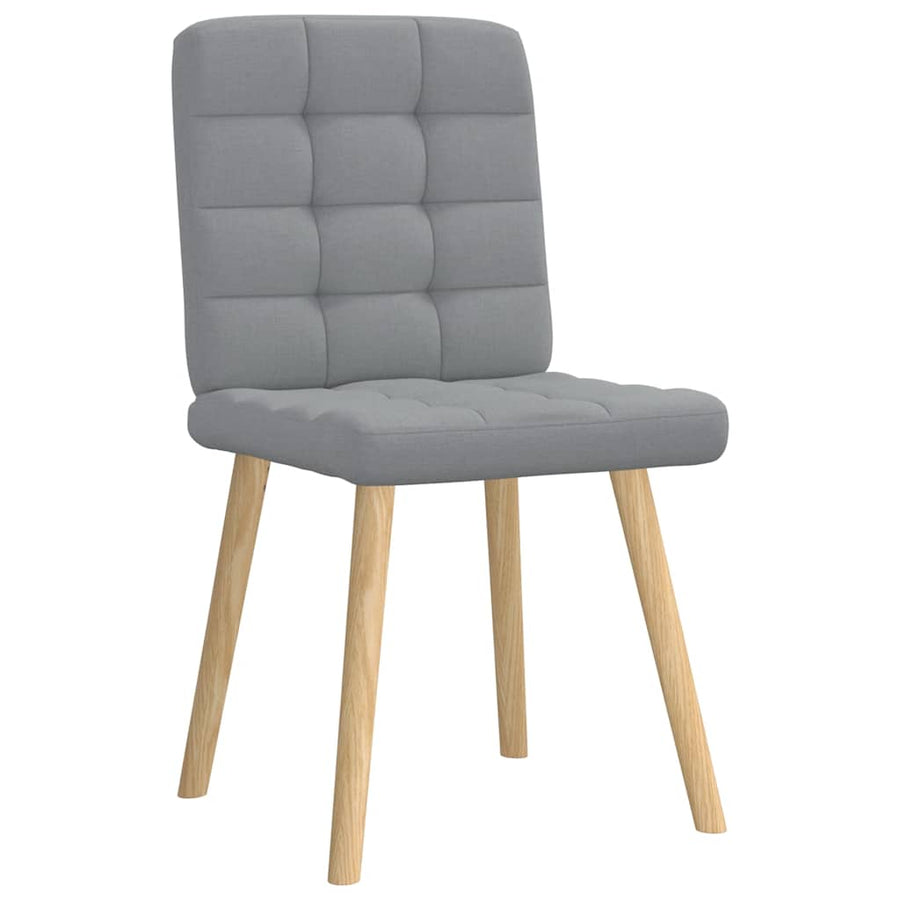 Eetkamerstoelen 4 st stof lichtgrijs