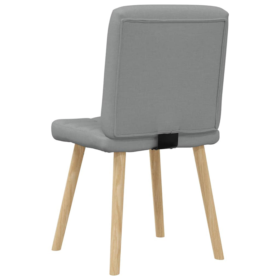 Eetkamerstoelen 4 st stof lichtgrijs