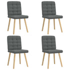 Dining chairs 4 pcs fabric dark grey