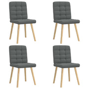 Eetkamerstoelen 4 st donkergrijs stof 45x54x86 cm