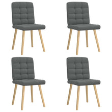 Eetkamerstoelen 4 st stof donkergrijs