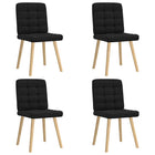 Dining chairs 4 pcs fabric black