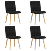 Eetkamerstoelen 4 stuks stof zwart 45x54x86 cm