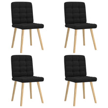 Eetkamerstoelen 4 st stof zwart