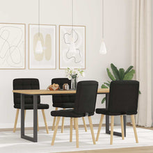 Eetkamerstoelen 4 st stof zwart
