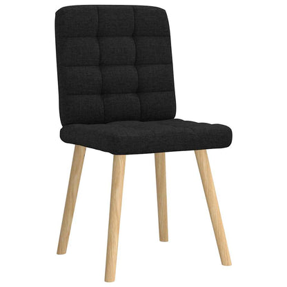 Eetkamerstoelen 4 st stof zwart