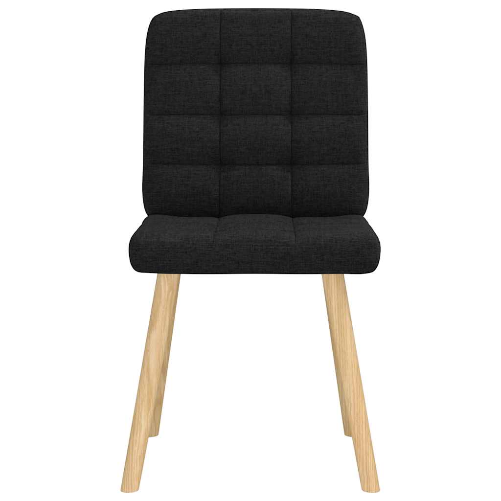 Eetkamerstoelen 4 st stof zwart