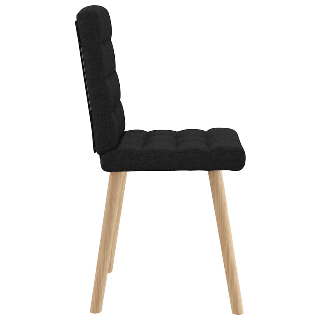 Eetkamerstoelen 4 st stof zwart