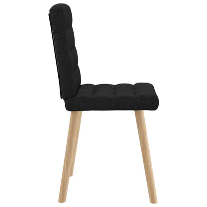 Eetkamerstoelen 4 st stof zwart