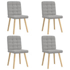 Dining chairs 4 pcs fabric cloud gray