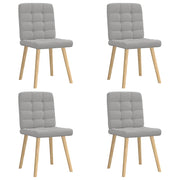Eetkamerstoelen 4 stuks stof wolk grijs 45x54x86 cm