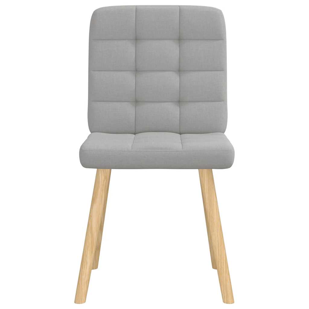 Eetkamerstoelen 4 st stof wolk grijs