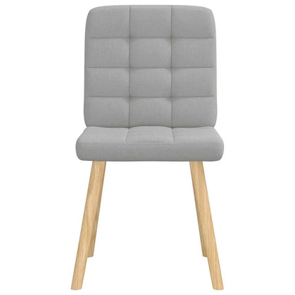 Eetkamerstoelen 4 st stof wolk grijs