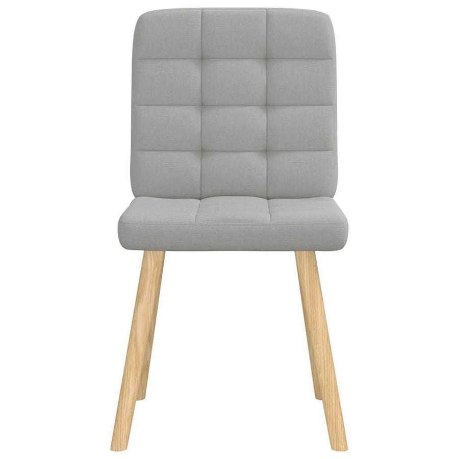 Eetkamerstoelen 4 st stof wolk grijs