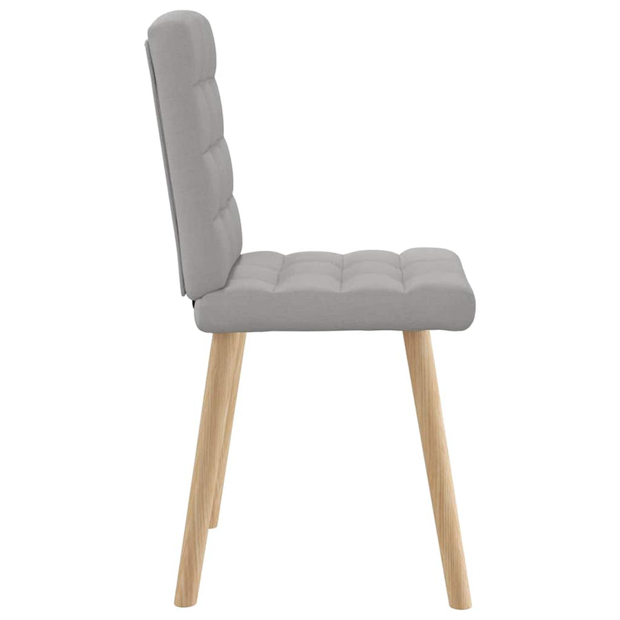 Eetkamerstoelen 4 st stof wolk grijs