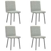 Dining chairs 4 pcs velvet light grey