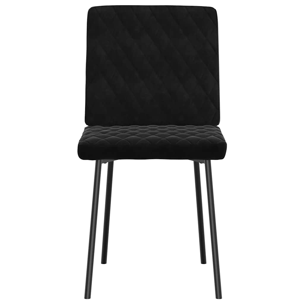 Eetkamerstoelen 4 st fluweel zwart