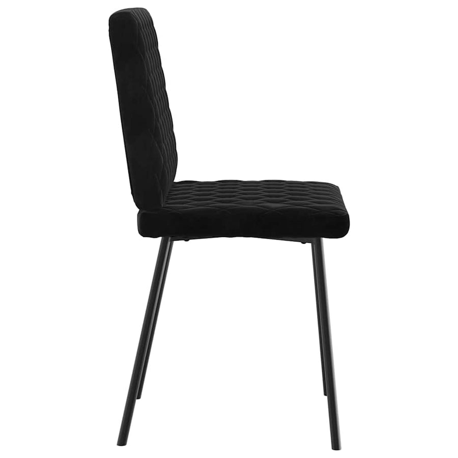 Eetkamerstoelen 4 st fluweel zwart