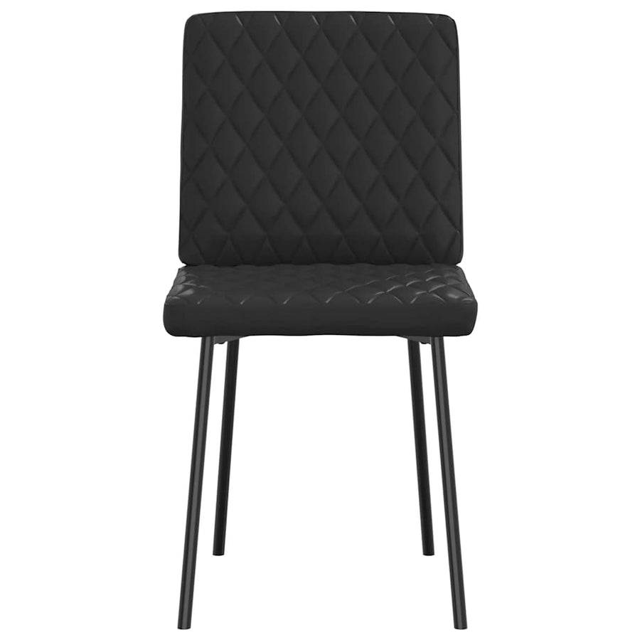 Eetkamerstoelen 4 st kunstleer zwart