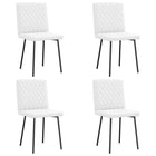 Eetkamerstoelen 4 stuks kunstleer wit 45x54x83 cm