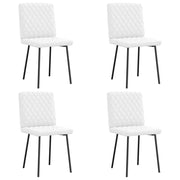 Eetkamerstoelen 4 stuks kunstleer wit 45x54x83 cm