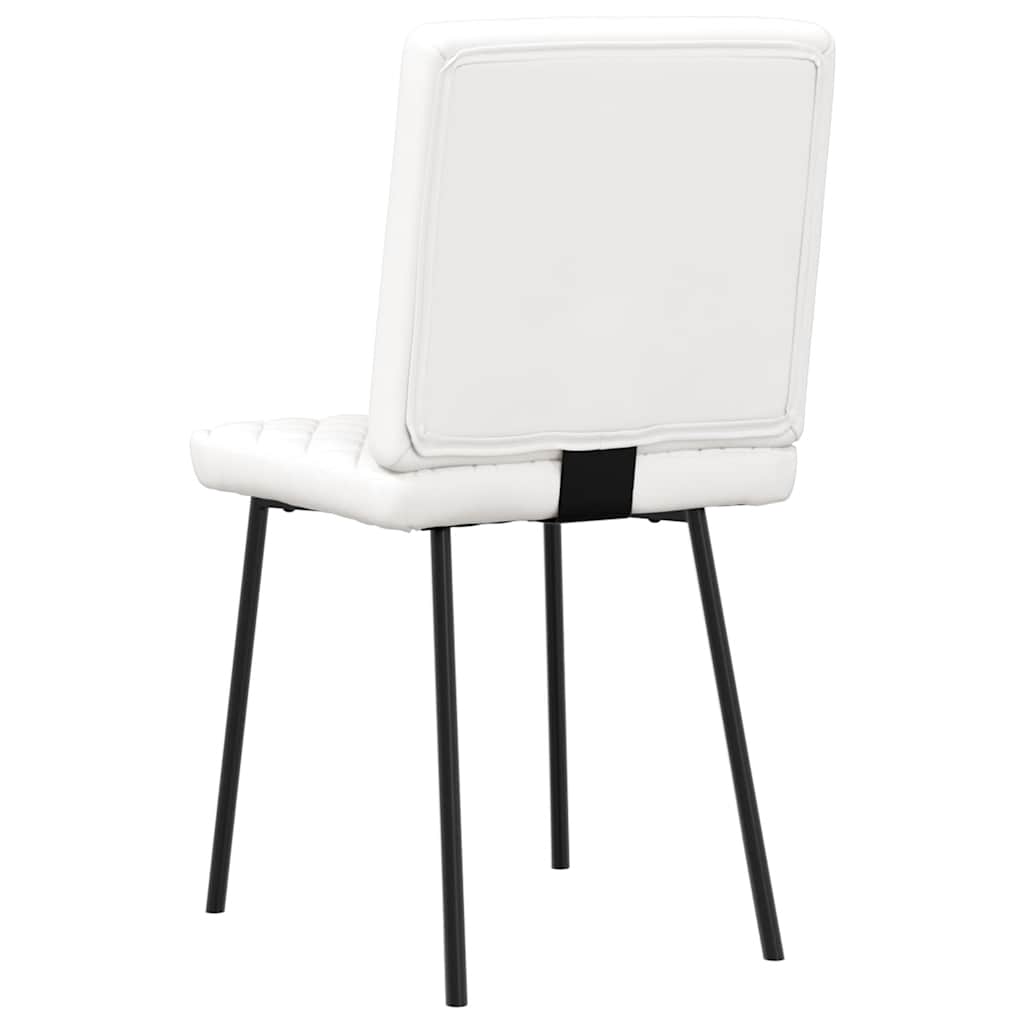 Eetkamerstoelen 4 st kunstleer wit