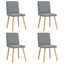 Eetkamerstoelen 4 st stof lichtgrijs