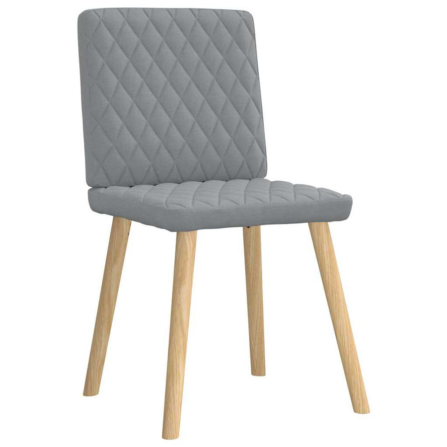 Eetkamerstoelen 4 st stof lichtgrijs