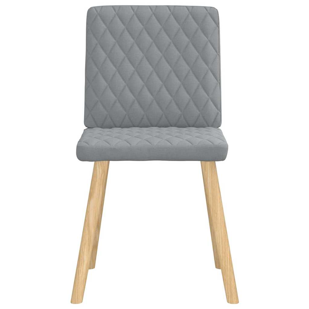 Eetkamerstoelen 4 st stof lichtgrijs
