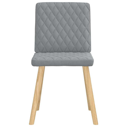 Eetkamerstoelen 4 st stof lichtgrijs