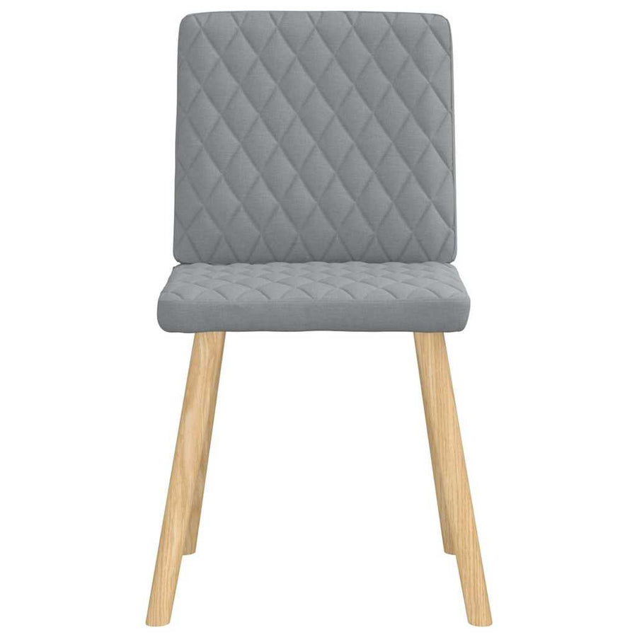 Eetkamerstoelen 4 st stof lichtgrijs