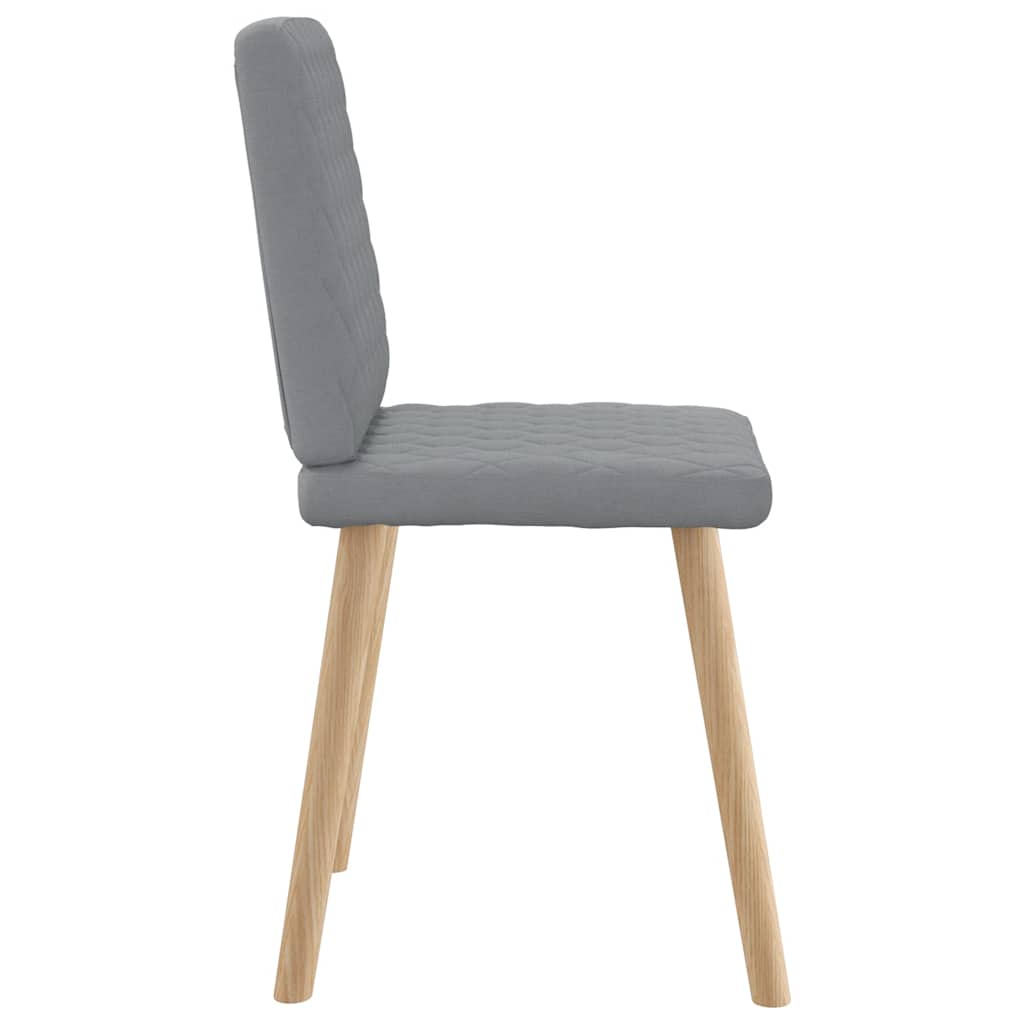 Eetkamerstoelen 4 st stof lichtgrijs