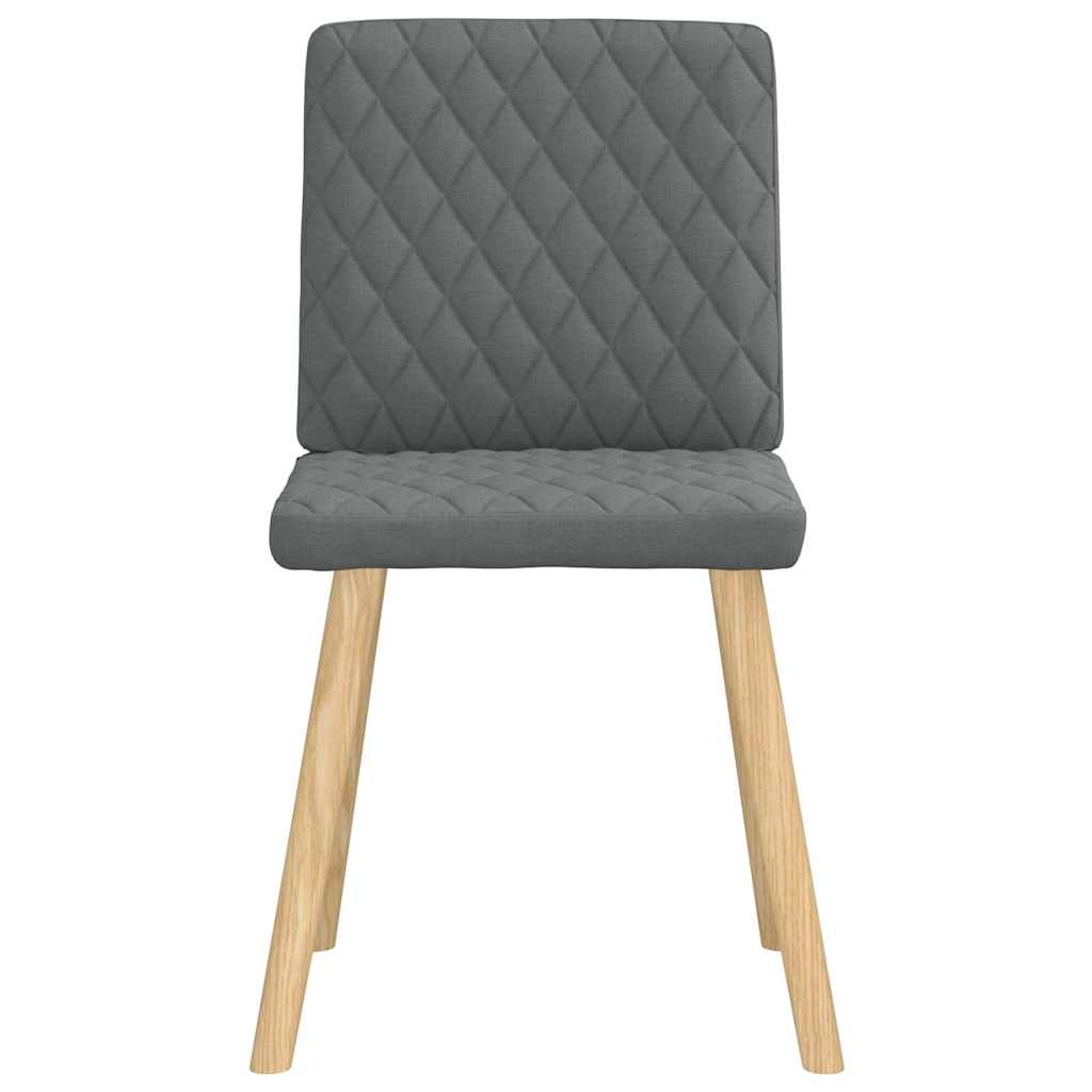 Eetkamerstoelen 4 st stof donkergrijs