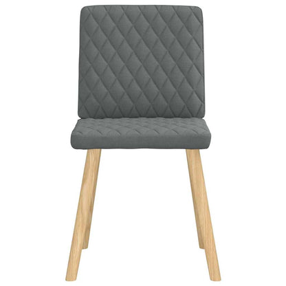 Eetkamerstoelen 4 st stof donkergrijs