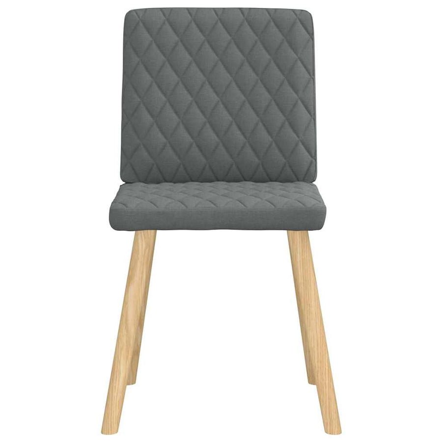 Eetkamerstoelen 4 st stof donkergrijs