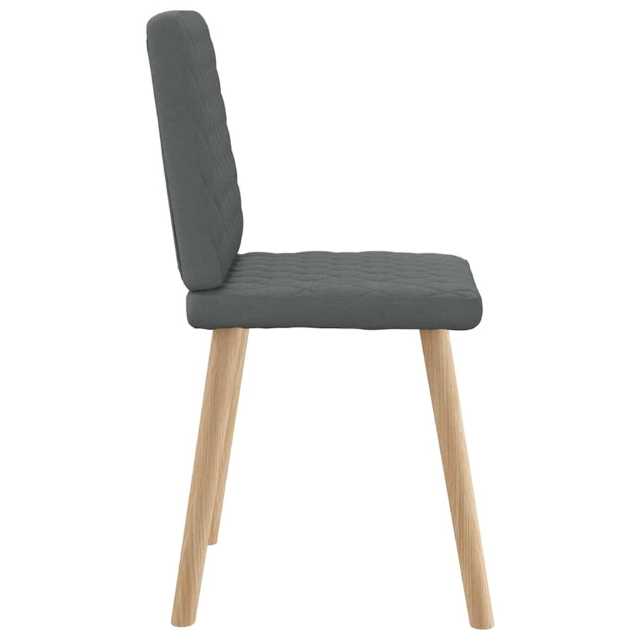 Eetkamerstoelen 4 st stof donkergrijs