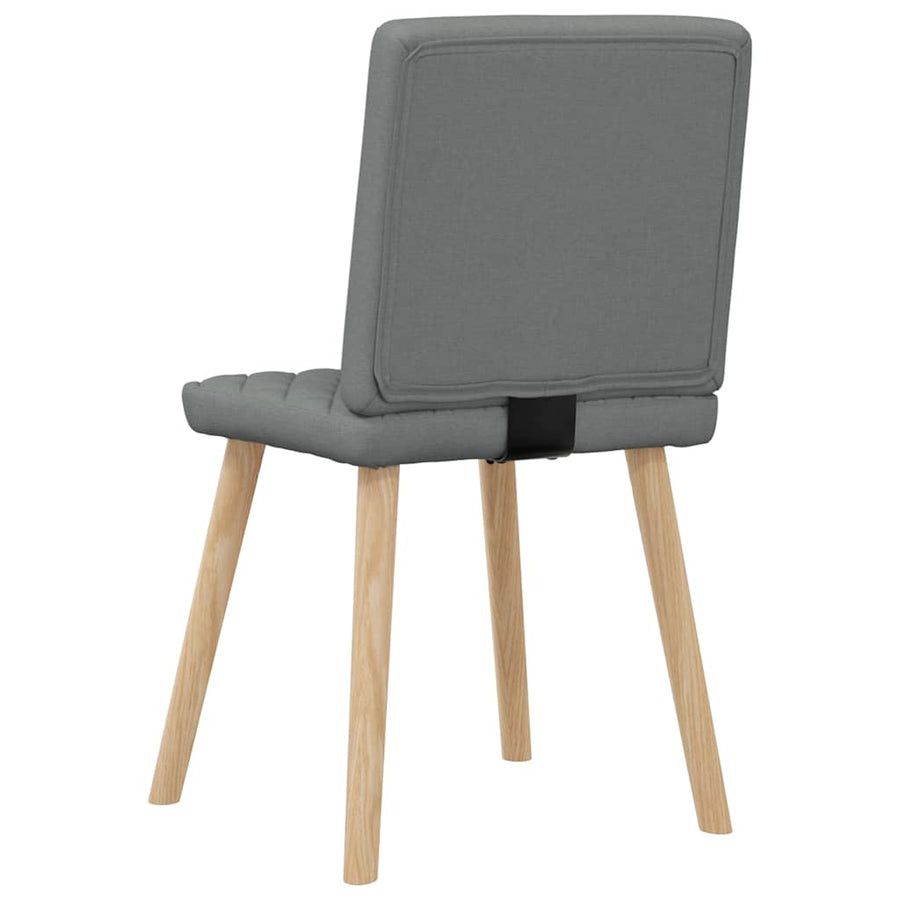 Eetkamerstoelen 4 st stof donkergrijs