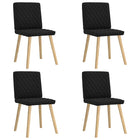 Eetkamerstoelen 4 stuks stof zwart 45x54x86 cm